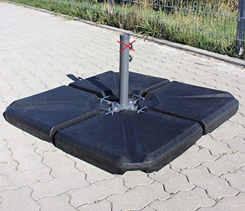 Sonnenschirm Beschwerungsplatten, 2 Platten mit Zementfüllung je 13 kg, Kunststoff Mantel Gewichtsplatten gesamt 26 kg… – Bild 5