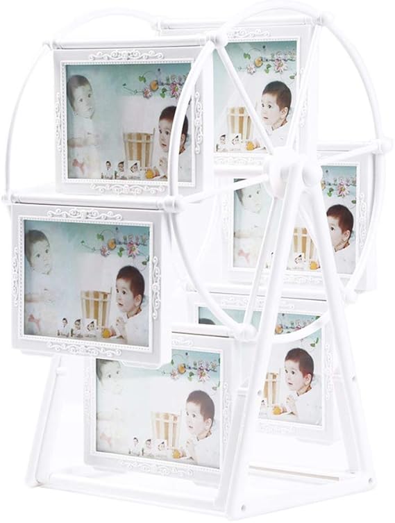 フォトフレーム5インチコンビネーションファミリー写真家の装飾画像diyの飾り観覧車立って組み立てられていない結婚式風車取り外し可能 白 ホーム キッチン Amazon Co Jp