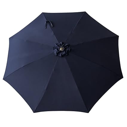 Flame Shade 11 Ft Outdoor Patio Umbrella With Tilt Navy Blue Amazon In Garden Outdoors