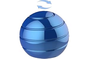 Panshi Metal Kinetic Desk Toy, Optical Illusion Fidget Spinning Top Ball, Unique Executive Stress Relief Gift for Adults & Kids