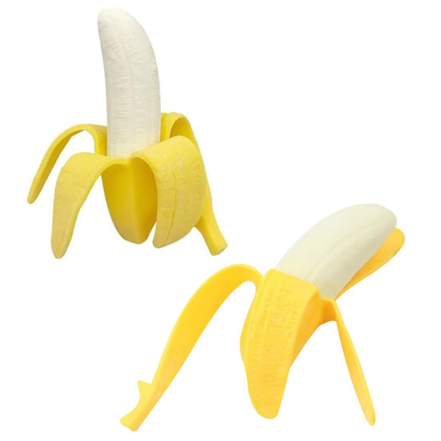 Squishy Super Stretchy Banana, 2PCS Simulation Banana Super Soft Stress Relief Spotted Peeled Banana Party Favors Great for Finger and Wrist Arthritis Physio