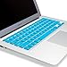 Kuzy Older Version Keyboard Cover Compatible with MacBook Pro 13 15 17 inch Release 2010-2015 and MacBook Air 13.3 inch Release 2010-2017 Silicone Skin Protector, Aqua Blue