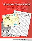 Scrabble Score sheet For 4 Player: 100 pages scrabble game word building for 4 players (Game Score Sheet) (Volume 2)