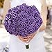 MACTING 30PCS Artificial Flower Roses Fake Purple Flowers with Stem Real Touch Foam Roses for DIY Wedding Bouquet Table Centerpieces Party Bridal Shower Home Christmas Decorations
