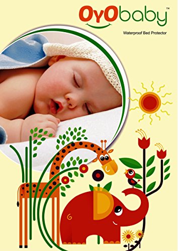 OYO BABY - 100% Waterproof Mattress Protector / Hypoallergenic / Anti-slip / Crib Sheets / Pads / Absorbent Sheet / Diaper changing pad cover / mat (Large - ( 140cm X 100cm), Maroon) - Thumbnail 3