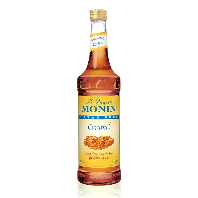 Amazon Com Monin Sugar Free Caramel Syrup Mild And Sweet Great For Coffee And Desserts Gluten Free Vegan Non Gmo 750 Milliliters Grocery Gourmet Food