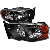 Spec-D Tuning 2LH-DGP02JM-RS Dodge Ram Black Diamond Front Head Lights Lamps