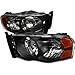 Spec-D Tuning 2LH-DGP02JM-RS Dodge Ram Black Diamond Front Head Lights Lamps