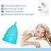 Menstrual Cup By Fairyfox Set of 2 Periods Kit with Silk Brocade Bag - Soft Comfort Fit, Reusable Menstrual Cups (Small, 2 Blue)