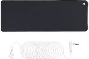 FXYSWGA Grounding Mat, Desk, Floor, Grounding Mat for Sleeping Better with A Storage Bag, Grounding Pad for Pain Relieve with a 15 Feet Grounding Cord, Improve Sleep and Helps with Anxiety(26.7x10 Inch)