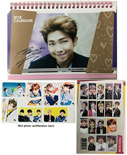 BTS calendar 2018-2019 with Mini photo card and Stickers (RAP MONSTER)