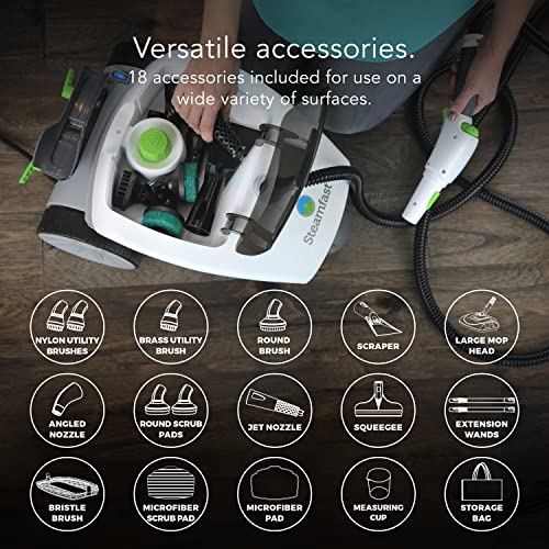 Steamfast SF375 Deluxe Canister Steam Cleaner with 18 Accessories
