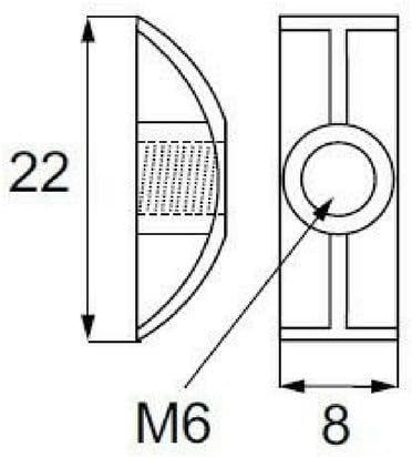 Fasteners Hardware M8 Half Moon Crescent Nut Washers For Bunk Bed Cots Furniture Color Zinc Plating Fastener Nuts