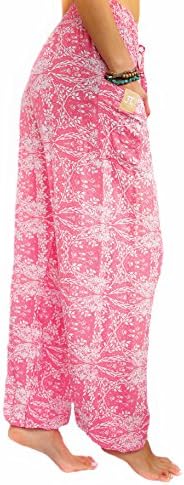 Pi Yoga Pants - Women's Boutique Lounge and Bohemian Yoga Pants, XL and Maternity Scrunched Bottom (Stretches from US size 12-18) - Summer Shavasana