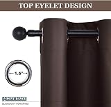 PONY DANCE Thermal Blackout Curtain 52x84 Eyelet Brown Energy Saving Panel view 7