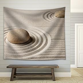Mini Zen Garden - Fabric Wall Tapestry Home Decor - 51x60 inches