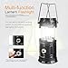 Solar Led Camping Lantern, 3 Pack Rechargeable Lantern Flashlight, Collapsible Outdoor Lamp Light for Emergency, Hurricanes, Power Outage, Storm (Black)