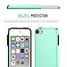 MoKo Case Fit iPod Touch 2019 Released iPod Touch 7 / iPod Touch 6 / iPod Touch 5, 2 in 1 Shock Absorbing TPU Bumper Ultra Slim Protective Case with Hard Back Cover - Mint Green