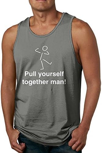 MOME CAW Pull Yourself Together Man Mens Tank Tops Exercise Undershirt Scoop Neck Activewear