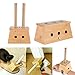 Moxa Stick Bamboo Holder Box,Moxibustion Acupoint Massage Device Tool with Free 10Pcs Pure Moxa Rolls (1 Hole)