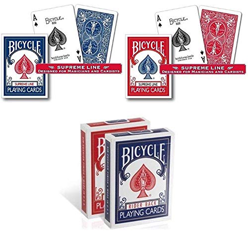 Bicycle 4 decks of cards : 2 Old Case + 2 Supreme Line