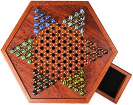 N A Wooden Chinese Checkers Brettspiel Set Mit Integriertes Speicher Schublade Und Glasmurmeln Klassische Strategie Familien Puzzle Spiel 12 Zoll Amazon De Kuche Haushalt