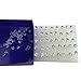 Yansanido 20 Pairs Mini Wholesale Pretty Crystal Rhinestone Round Plastic Earrings Ear Studs Earring Lots (2.5mm white)