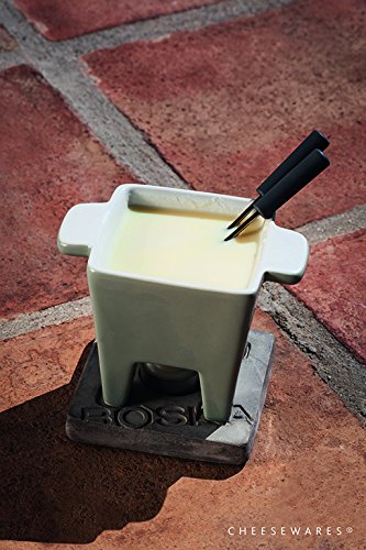 BOSKA Tea Light Tapas Fondue Set for Cheese or Chocolate, Life Collection, Grey