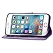 7 Plus Case,Phone Cases 7 Plus, iPhone 7 Plus Cases, 7 Plus Wallet Case, Kasedd Premium PU Leather Wallet Case with [Kickstand] Card Holder and ID Slot for iPhone 7 Plus,Purple