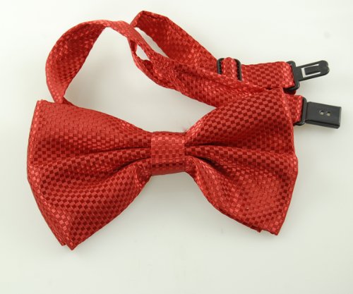 Unisex Solid Shines "Red" Tuxedo Dress Bowtie New Style