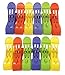 Acerich 16 Pcs Beach Towel Clips Beach Chair Clips Beach Towel Holder in Bright Colors - Keep Your Towels from Blowing Away