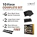 STOVEN Stove Top Burner Covers Premium Gas Range Protector 100% Non-Stick Reusable Oven Liners/BBQ Grill Mats Sheets Accessories + FREE StoveTop Gap Fillers Best 10 Piece Set
