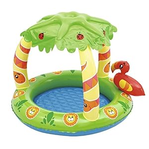 Piscina Hinchable Infantil con Parasol Bestway Friendly Jungle