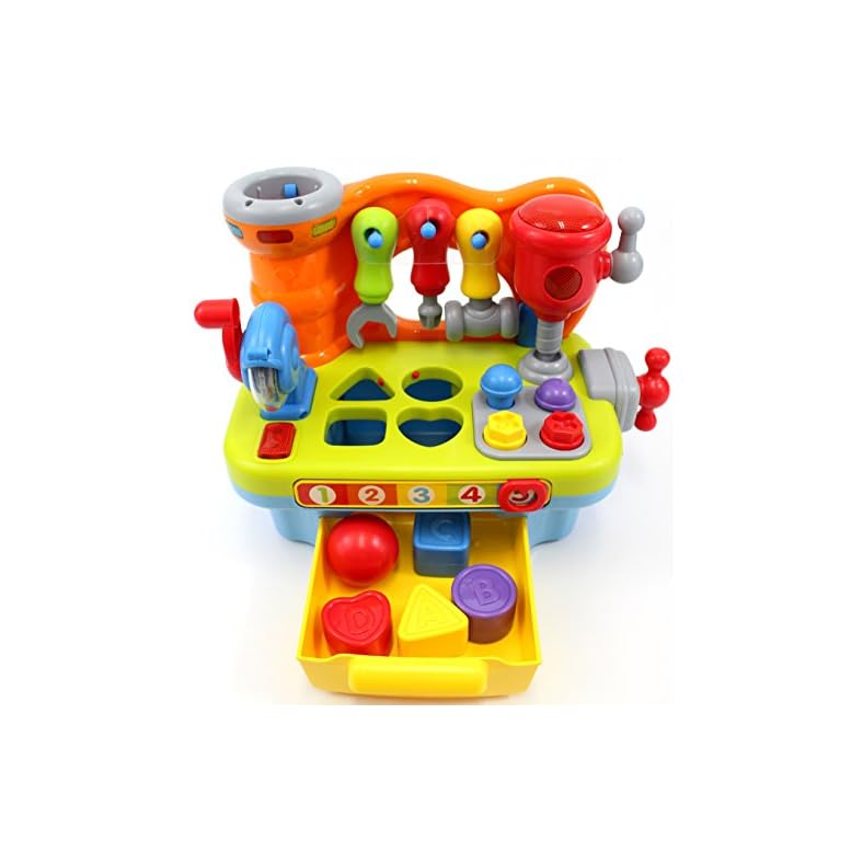 CifToys Musical Learning Workbench Toy for Kids Construction Work Bench Building Tools with Sound Effects & Lights… CifToys Musical Learning Workbench Toy for Kids Construction Work Bench Building Tools with Sound Effects & Lights…