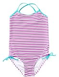 ALove Girls Ruffle One Piece Swimsuit Geometric Swimwear Tree Leaf Bathing Suit