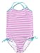 ALove Girls Ruffle One Piece Swimsuit Geometric Swimwear Tree Leaf Bathing Suit