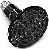 BYB - 150W 110V Ceramic Infrared Heat Emitter Brooder Coop Pet Infrared Lamp Bulb, Black