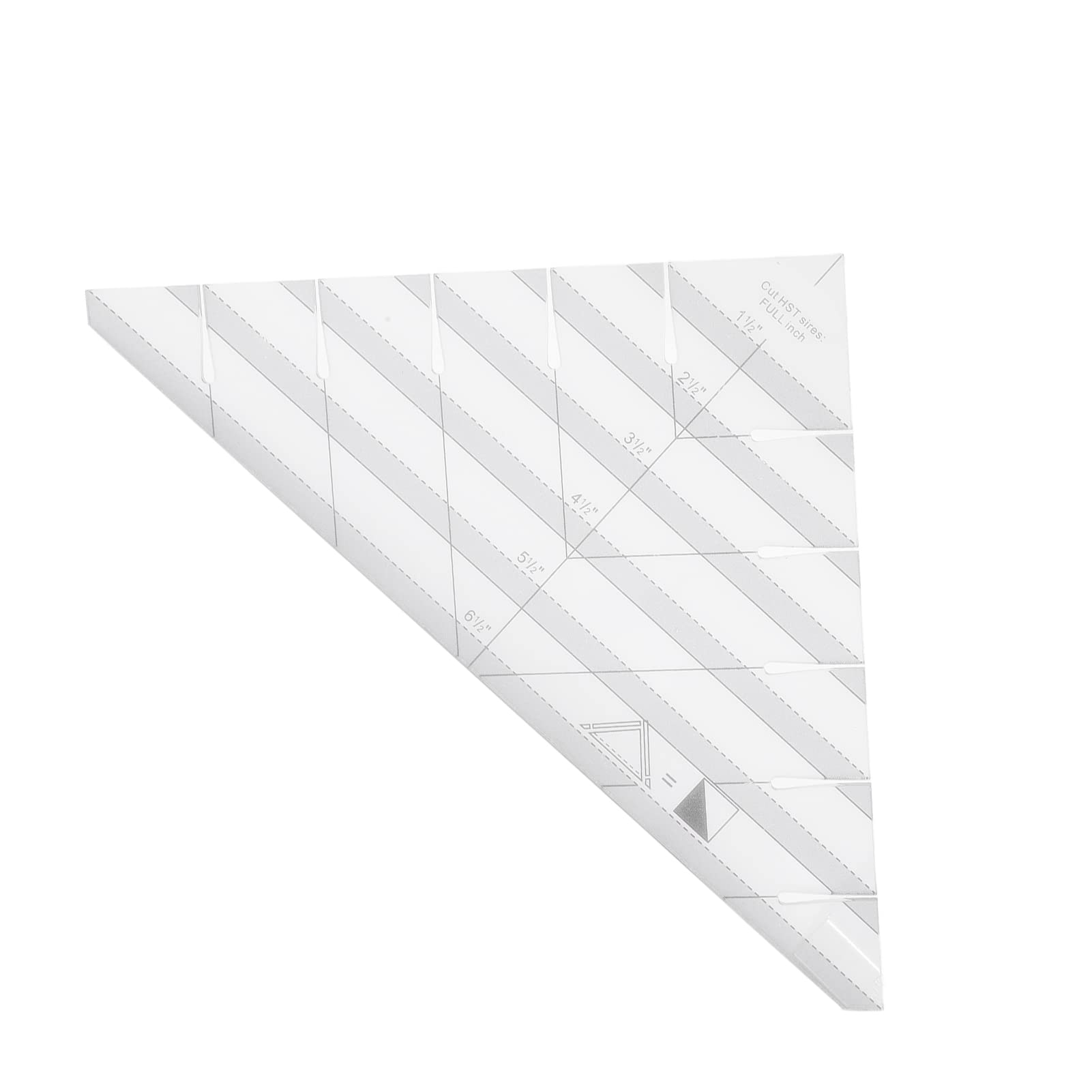 SEAFRONT Triangular Acrylic Quilting Ruler 23.3cm x 12.2cm with Precise Scale Lightweight Clear Data Easy to Use for Flying Geese Strip Tube Sewing Projects