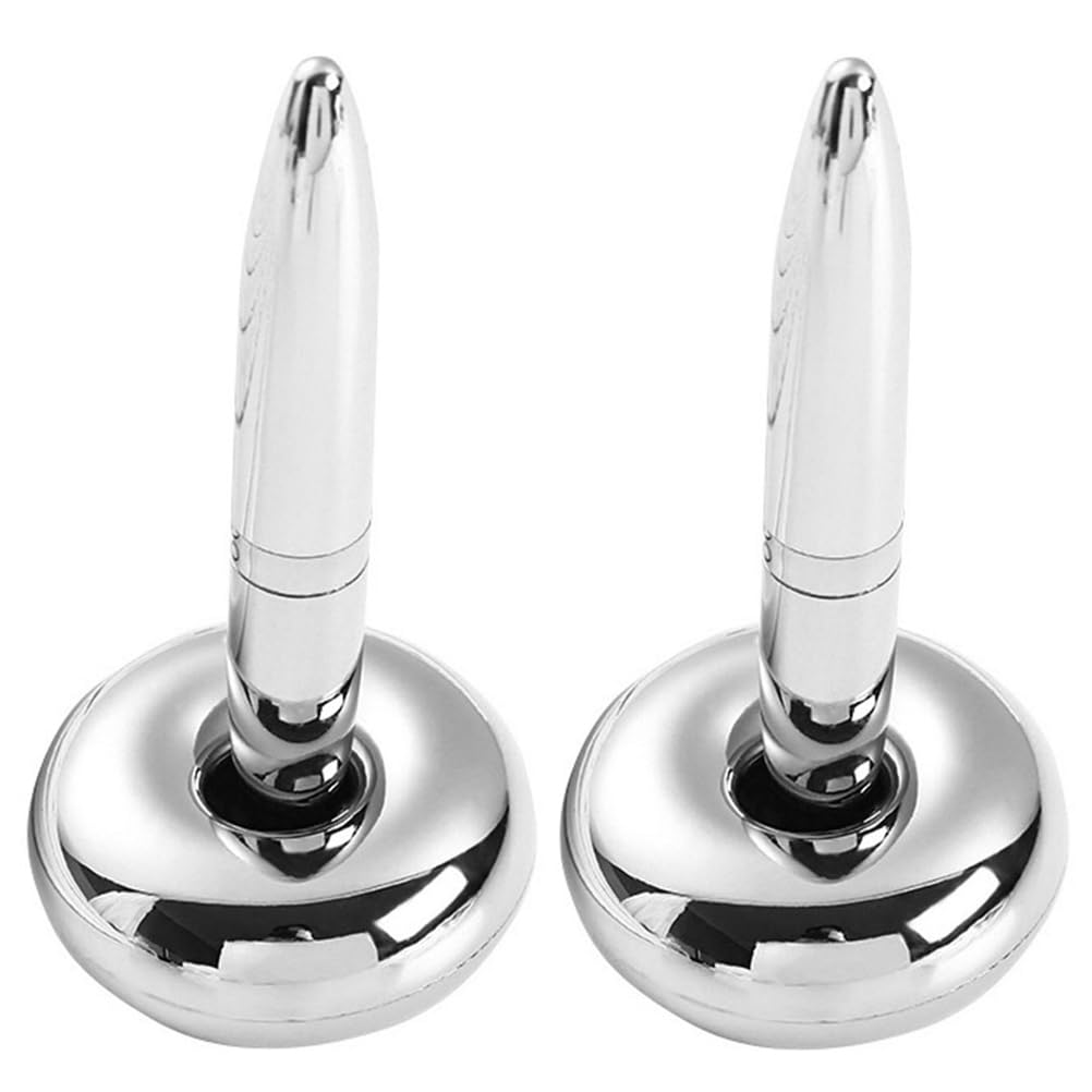 DOITOOL 2 Stück Magnetische Metall Kugelschreiber Schwebende Schreibstifte für Büro Elegante Ballpoint Pens für Männer für Unterschriften und Bürobedarf
