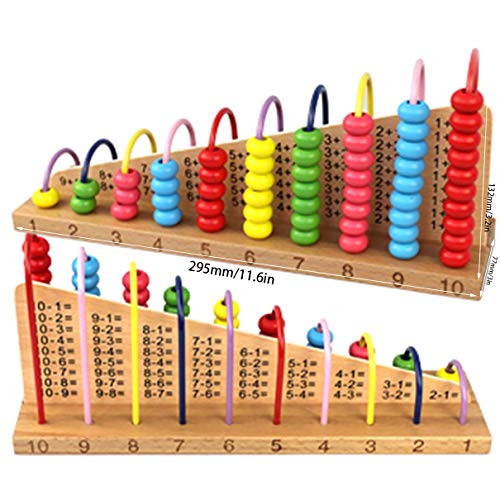 Multicolor Wooden Abacus Soroban Toys Children Counting Calculation Shelf Blocks Montessori Learning Educational Math Toys