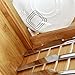 WELLAND Bamboo Dish Rack Drying Bamboo Dish Drainer Folding Countertop 2 Tier Wooden Utensil Dryer