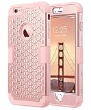 ULAK iPhone 6 Plus Case, iPhone 6S Plus Case Glitter,Bling Rhinestone Heavy Duty Shockproof Hybrid Hard PC Soft Silicone Scratch Protective Case for iPhone 6 Plus/iPhone 6s Plus 5.5 inch,Rose Gold