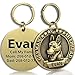FunTags Bronze Breeds Customized Dog Head 3D Effect Dog ID Tag,High-Relief Copper Dog Tag,Personalized Stainless Steel Front&Back Laser Engraving Dog Name Tag,German Shepherd Tag