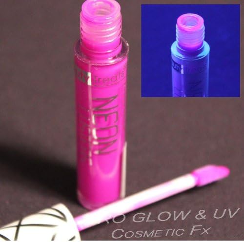 LILAC NEON UV Reactive Lip Gloss, Rave Lip Gloss, Black Light
