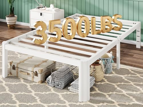 SHA CERLIN 14 Inch Heavy Duty Twin Platform Bed Frame with Round Corner Legs, 3…
