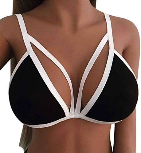 Sexy Bra Womens Sexy Pure Bralette Pure Three Quarters Unpadded Bra,Large,Black