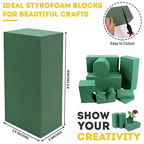 Floral Foam Blocks (4 Bricks) Wet Florist Foam Green Styrofoam