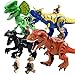 Alpacasso 4 PCS Large Size Dinosaur Building Block Toys, Jurassic Dinosaur Building Blocks Figures Toys for Boys, Including Tyrannosaurus Rex, Velociraptor, Dilophosaurus, Carnotaurus