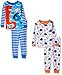 Disney Little Boys' Toddler Finding Dory 4-Piece Cotton Pajama Set, Blue/White, 4T