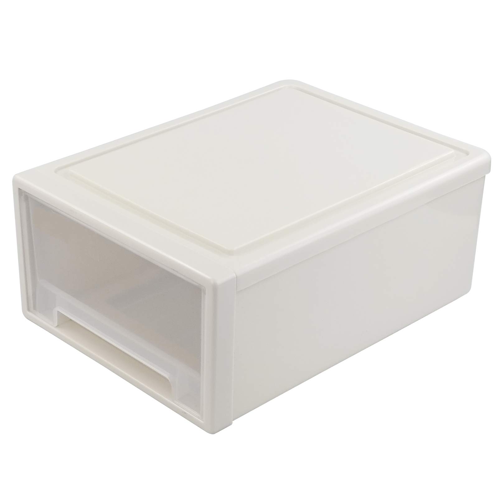 Jandson 18L Stacking Chest Storage Drawer Box Bin, Desktop Office Organizer, 1 Pack